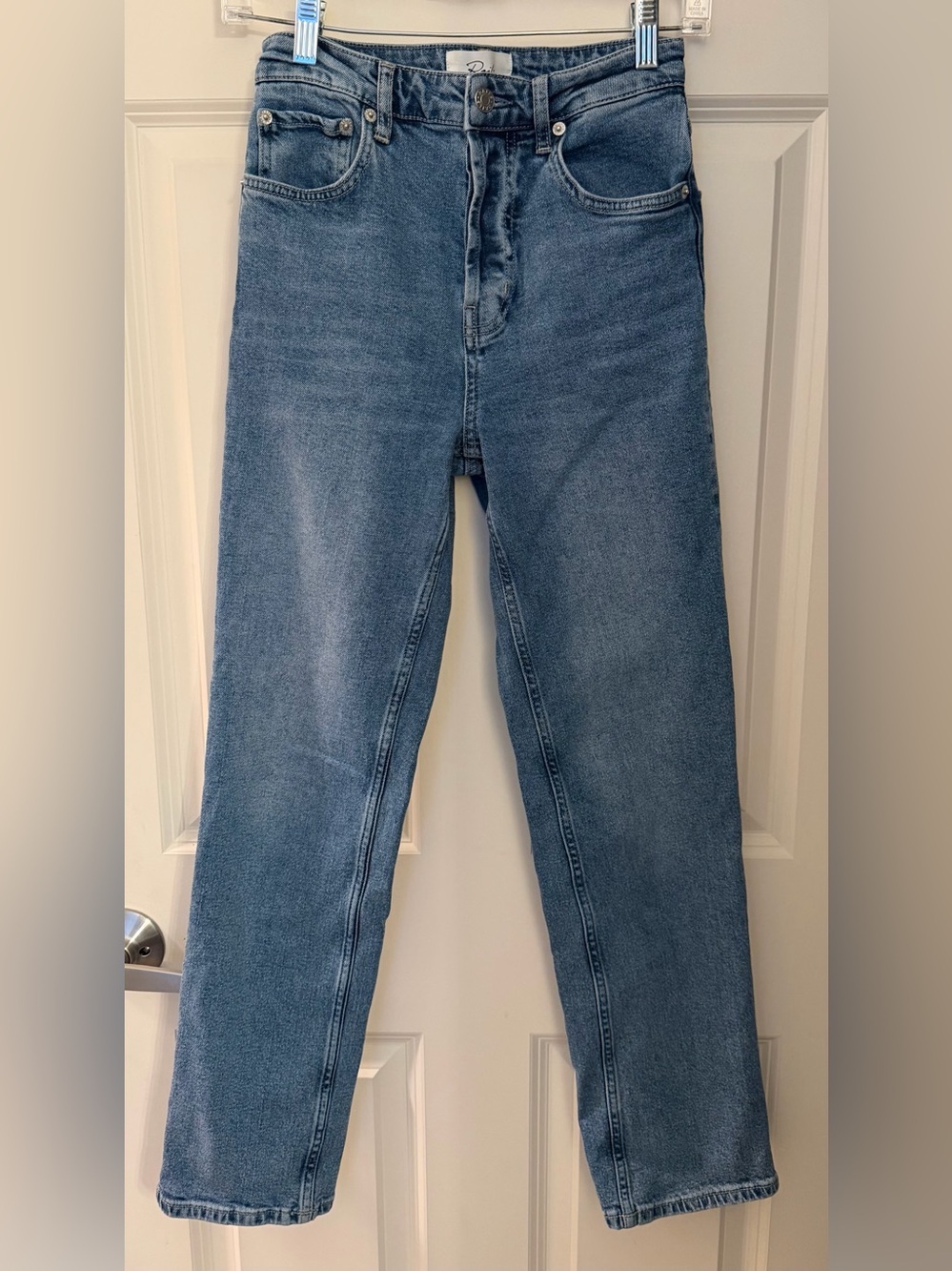 Rails “The Topanga” High Rise Straight Jean, Classic Blue, Size 25